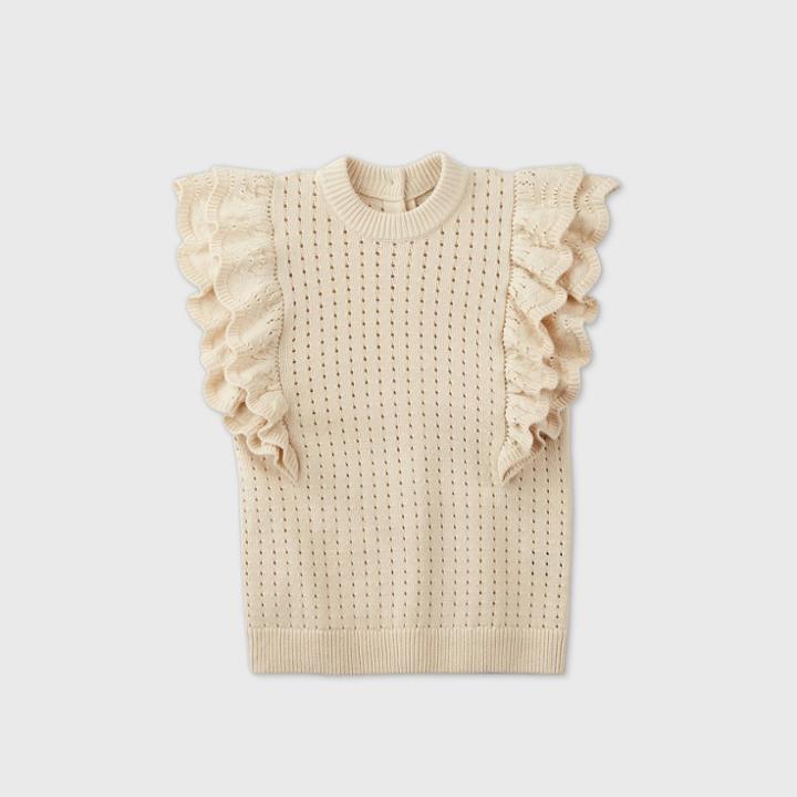 Women's Crewneck Crochet Sweater Vest - Who What Wear Cream Xs, Women's, Beige