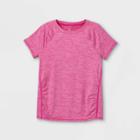 Girls' Quick Dry Upf 50+ Short Sleeve T-shirt - All In Motion Fuchsia