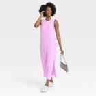 Women's Sleeveless Plisse Knit Dress - A New Day