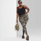 Women's Plus Size High-waisted Ultra Soft Leggings - Wild Fable Camo Green