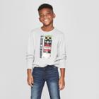 Boys' Minecraft Flip Sequin Long Sleeve T-shirt - Gray