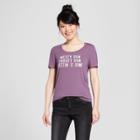 Women's Short Sleeve Messy Bun, Target Run, Getting It Done Graphic T-shirt - Grayson Threads (juniors') Purple