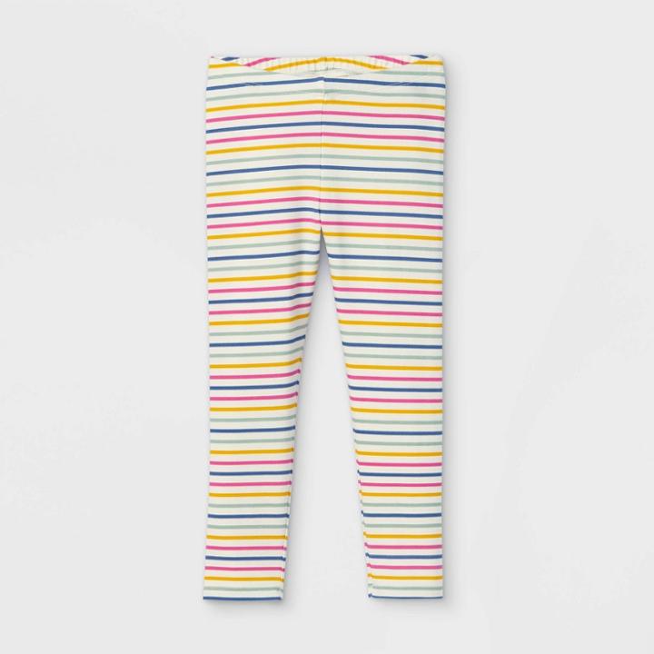 Toddler Girls' Striped Leggings - Cat & Jack 12m,