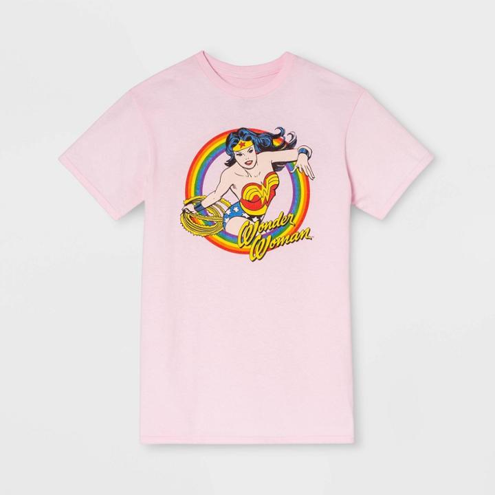 Ev Lgbt Pride Pride Gender Inclusive Adult Wonder Woman Graphic T-shirt - Pink Xs, Adult Unisex