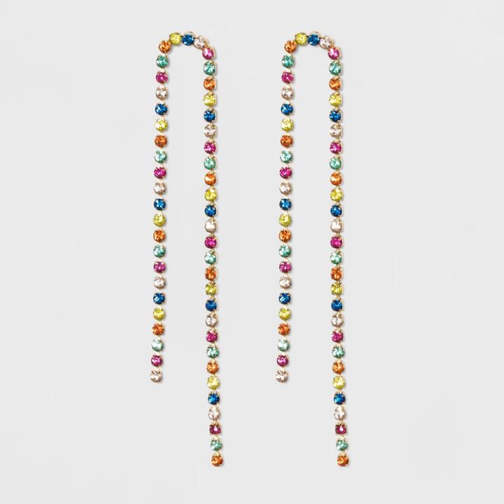 Sugarfix By Baublebar Crystal Drop Earrings - Rainbow, Girl's, Multicolor Rainbow