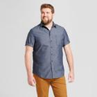 Men's Big & Tall Short Sleeve Denim Shirt - Goodfellow & Co Medium Wash