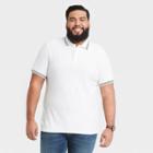 Men's Tall Short Sleeve Collared Polo Shirt - Goodfellow & Co White