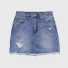 Women's High-rise Mini Jean Skirts - Universal Thread Medium Blue