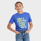 Boys' 'have A Creative, Curious, And Kind Day' Short Sleeve Graphic T-shirt - Cat & Jack Royal Blue