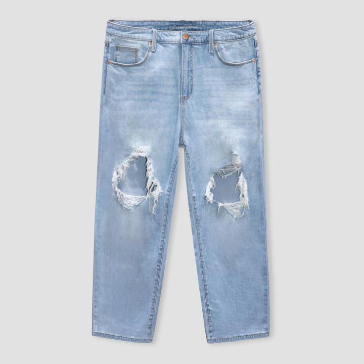 Women's High-rise Vintage Straight Fit Cropped Jeans - Universal Thread