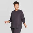 Women's Plus Size Long Sleeve Crewneck Sweatshirt - Ava & Viv Dark Gray 3x, Women's,