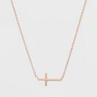 Target Sterling Silver Cross Necklace - A New Day Rose Gold