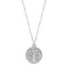 Target Silver Plated Crystal Pave Family Tree Necklace, Girl's