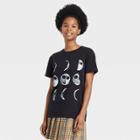 The Nightmare Before Christmas Women's Nightmare Before Christmas Halloween Jack Moon Phases Short Sleeve Graphic T-shirt - Black