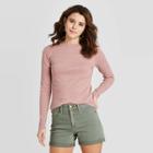 Women's Long Sleeve Crewneck Layering T-shirt - Universal Thread Burgundy Xl, Women's, Red