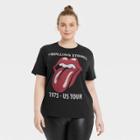 The Rolling Stones Women's Plus Size Rolling Stones Short Sleeve Graphic T-shirt - Black