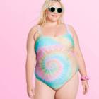 Women's Plus Size Tie-dye One Piece Swimsuit - Stoney Clover Lane X Target Rainbow