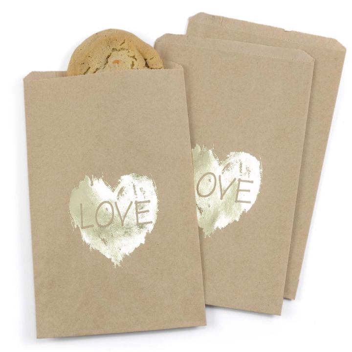 Hortense B. Hewitt 25ct Brush Of Love Treat Bags Kraft, Earth