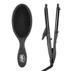 Wet Brush Original Detangler & 2-in-1 Styling Iron Set - Black