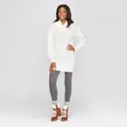 Women's Long Sleeve Cowl Neck Sweater Dress - Almost Famous (juniors') Ivory