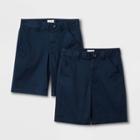 Boys' 2pk Uniform Chino Shorts - Cat & Jack Navy (blue)