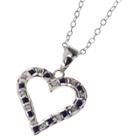 Target Platinum Over Sterling Silver Diamond & Sapphire Accent Heart Pendant - White