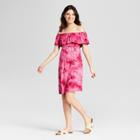 Maternity Tie Dye Off The Shoulder Dress - Macherie Wine Tie Dye