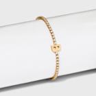 Gold Plated Cubic Zirconia Initial 'b' Tennis Bracelet - A New Day Gold
