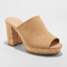 Target Women's Michelle Cork Mules - Universal Thread Cognac (red)
