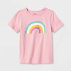 Kids' Adaptive Short Sleeve Graphic T-shirt - Cat & Jack Dusty Pink