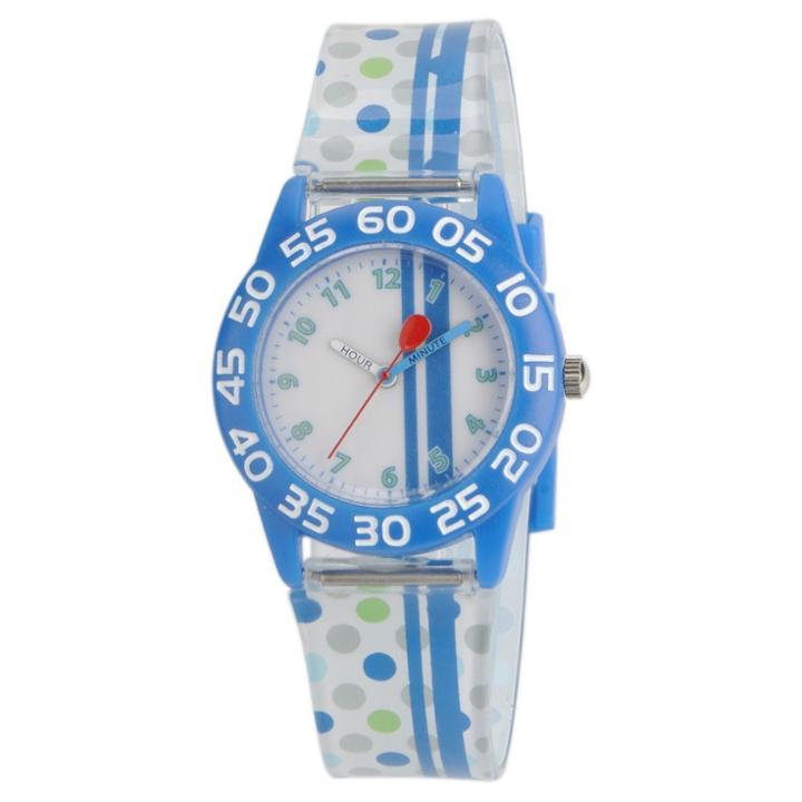 Disney Boys' Red Balloon Blue Plastic Time Teacher Watch - White
