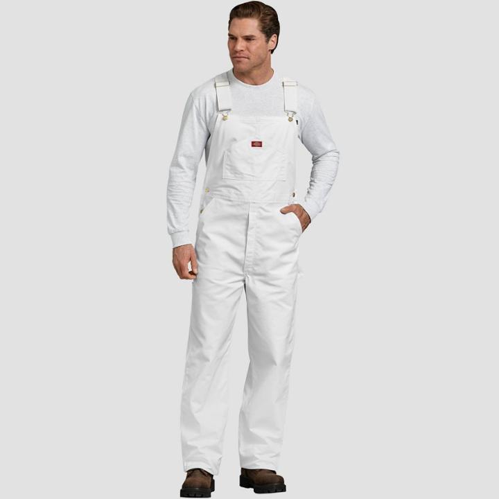 Dickies Men's Straight Overalls - White
