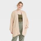 Women's Plus Size Open-front Cardigan - Universal Thread Cream