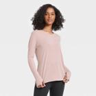 Women's Wrap Back Long Sleeve T-shirt - All In Motion Faded Rose