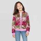 Girls' Long Sleeve Striped Sequin Bomber Jacket - Cat & Jack M,