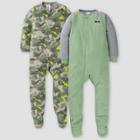 Gerber Toddler Boys' Camo Blanket Sleeper Footed Pajama - Green