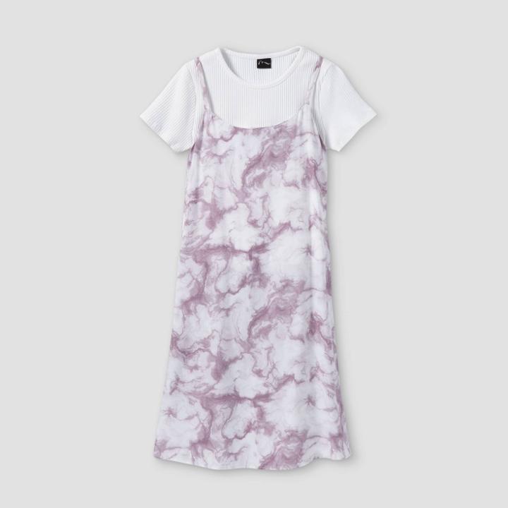 Girls' 2 For 1 Challis Slip Dress - Art Class