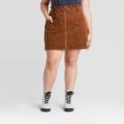 Women's Plus Size A-line Mini Skirt - Universal Thread Brown