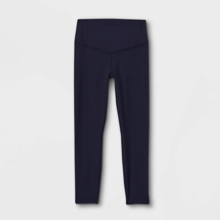 Girls' High-waisted Leggings - All In Motion Navy