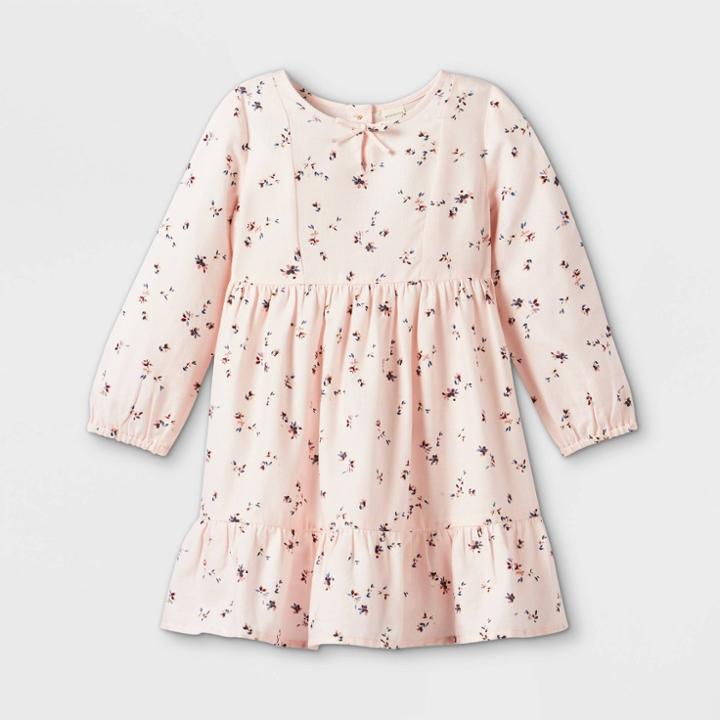 Oshkosh B'gosh Toddler Girls' Floral Long Sleeve Dress - Pink
