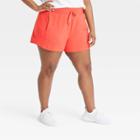 Women's Plus Size Mid-rise French Terry Shorts - All In Motion Coral