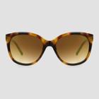 Women's Tortoise Shell Print Glossy Plastic Cateye Sunglasses - Universal Thread Brown