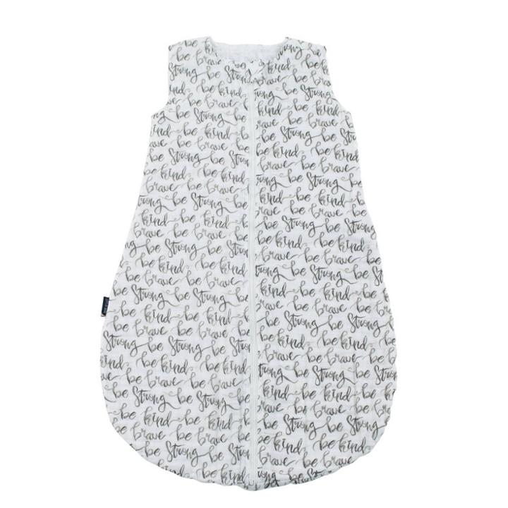 Bebe Au Lait Muslin Bedtime Sleepers Swaddle Wrap - Just Be 6-12m, Gray/white