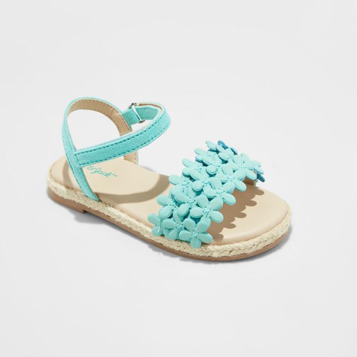 Toddler Girls' Elvie Espadrille Sandals - Cat & Jack Mint Green 6, Girl's, Green Green