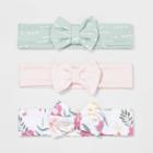 Baby Girls' 3pk Meadow Hairband - Cloud Island Pink Newborn