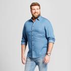 Target Men's Big & Tall Standard Fit Long Sleeve Denim Shirt - Goodfellow & Co Horizon Blue
