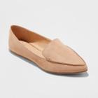 Women's Micah Wide Width Pointy Toe Loafers - A New Day Tan 5.5w,