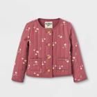 Oshkosh B'gosh Toddler Girls' Floral Quilted Jacket - Maroon