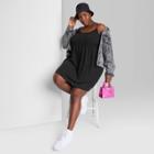 Women's Sleeveless Babydoll Woven Dress - Wild Fable Black