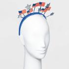 No Brand Glitter American Flag And Stars Ribbon Wrapped Headband